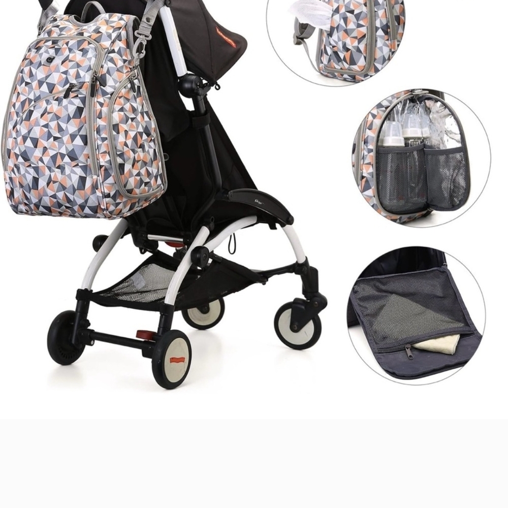 Geometric Patterned Diper Backpack - image 2